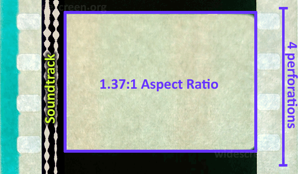 Example of an Academy ratio 4-perf frame